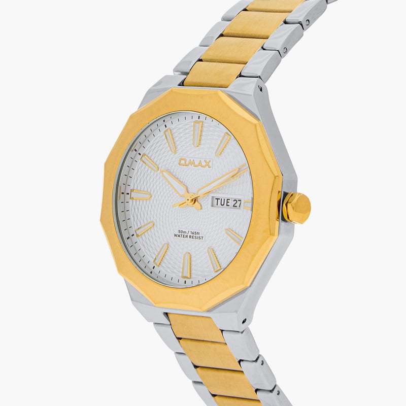 OMAX Men's Gold and Silver Analog Wrist Watch - Image 4